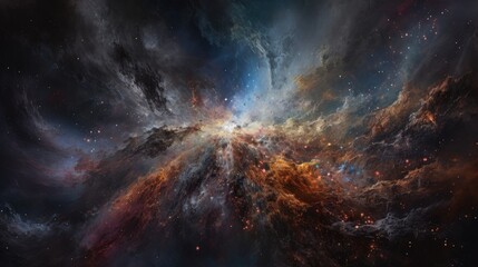 Naklejka na ściany i meble [LANDSCAPE] Galactic Wonders: Exploring the Mysteries of the Universe