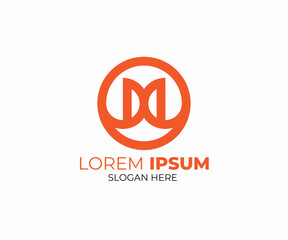 Modern minimal M logo design for company