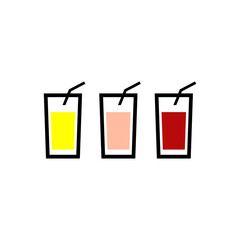vector illustration of fresh drink, juice, boba, etc