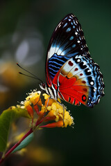 Fototapeta na wymiar butterfly on flower. AI generated