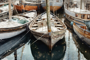 Obraz premium Old wooden boat
