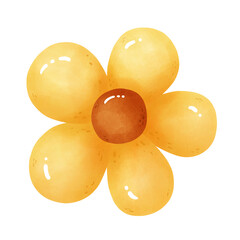 cute yellow flower isolated 