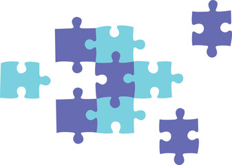 Fototapeta premium Puzzle pieces design. Cooperation concept. Business strategy 