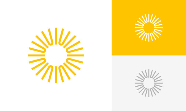 sun abstract logo design vector	