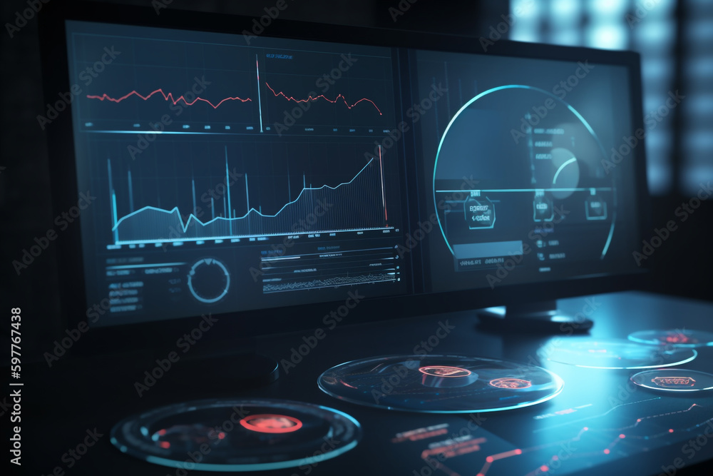 Aufkleber analytics dashboard with charts, graphs and kpi