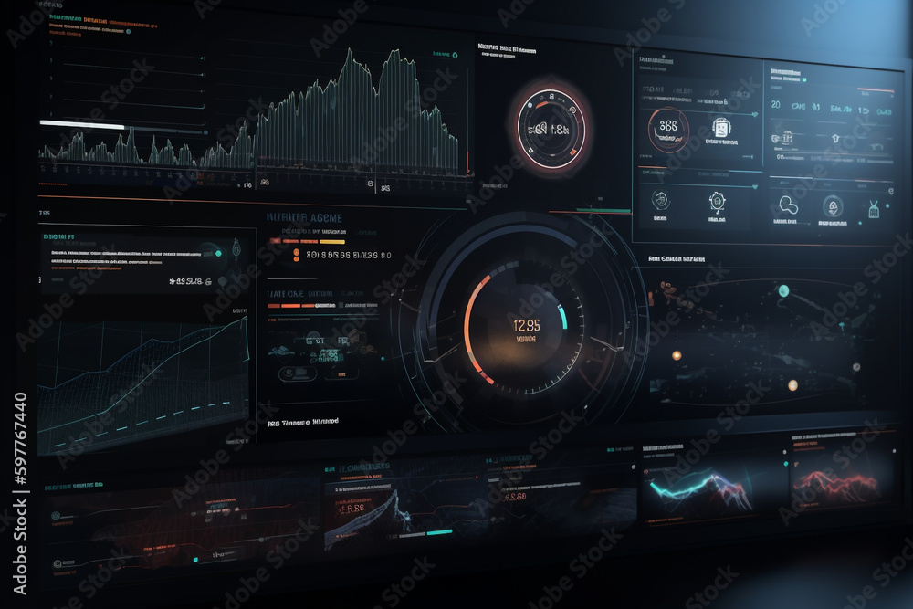 Aufkleber analytics dashboard with charts, graphs and kpi