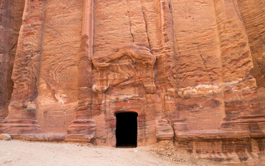 one of the tombs on the street of the facades, Petra, Jordan