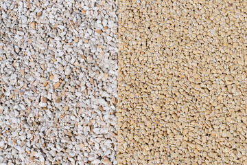 Background of small white and brown stones