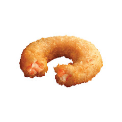 Fried Shrimp isolated on white background	
