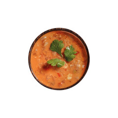 Thai Food Tom Yum  with Coconut Milk top view
