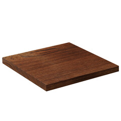 Wooden cutting board isolated on white background	
