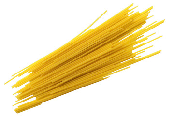 spaghetti pasta isolated on white or transparent background, cut out