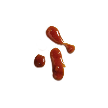 Red sauce drop isolated on whitebackground