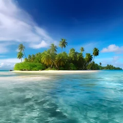 Foto op Plexiglas Tropical island of Maldives created with Generative AI technology. © Vahram