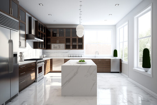 Beautiful Elegant Kitchen, Stainless Steel Appliances, Interior Design, D&eacute;cor 