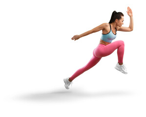 Beauty strong sports woman run