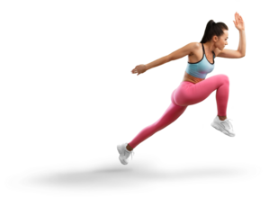 Beauty strong sports woman run