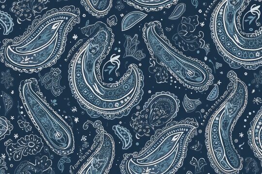 simple seamless paisley pattern, paisley background, seamless paisley pattern, beautiful pattern with paisley, paisley ornament pattern, pattern with paisley, Generative AI