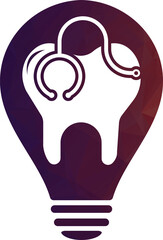 Dental stethoscope logo, Dental Clinic Logo Tooth abstract design