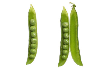 peas set isolated on white or transparent background, cut out
