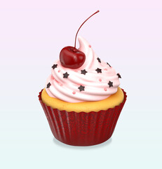 cupcake with cherry