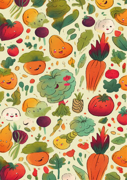 Happy Vegetable Wallpaper