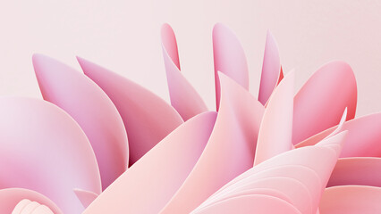 3Dレンダリングのアブストラクトな背景, 美容 フローラル ピンク ブライダル