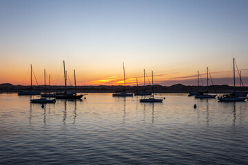 A view on a Pacific ocean shore in Morro Bay CA