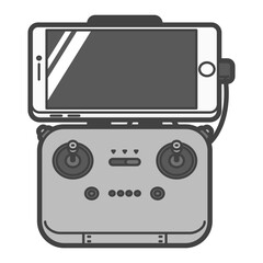 プロポ・ドローンの操縦用コントローラー　スマートフォン型