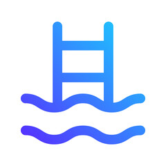 swimming pool gradient icon