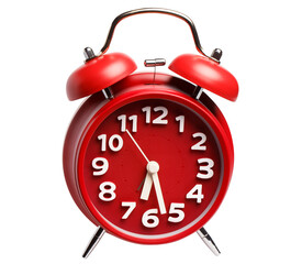Red alarm clock, cut out