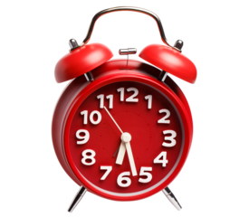 Red alarm clock, cut out