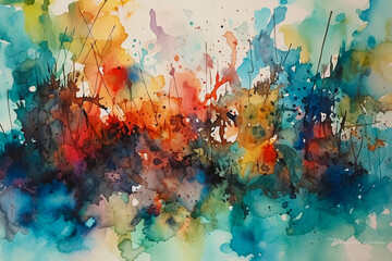 abstract watercolor background. Generative AI