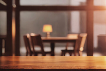 Table top with Blurred sofa Home interior decoration