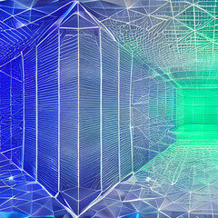 Beautiful 3D Futuristic Geometric Background