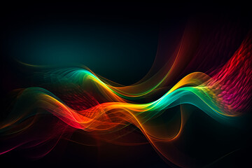 Naklejka premium abstract multicolor background with lines. Generative AI