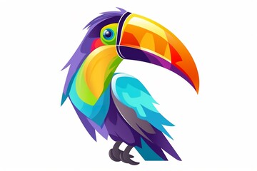 Toucan bird logo no letter glossy vibrant