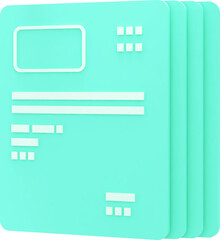 paper icon ,businesses for profit,3d rendering