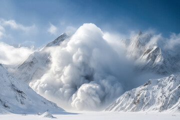 Fototapeta na wymiar Snow Mountain Avalanche