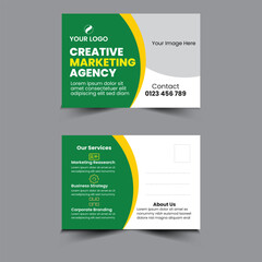 Corporate Modern Postcard design template 