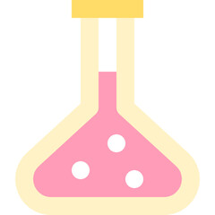 science bottle flat icon
