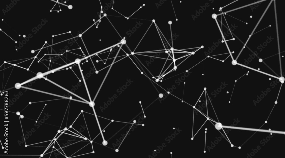 Poster abstract background. lines and triangles. glowing plexus. geometric background connecting dots as pl