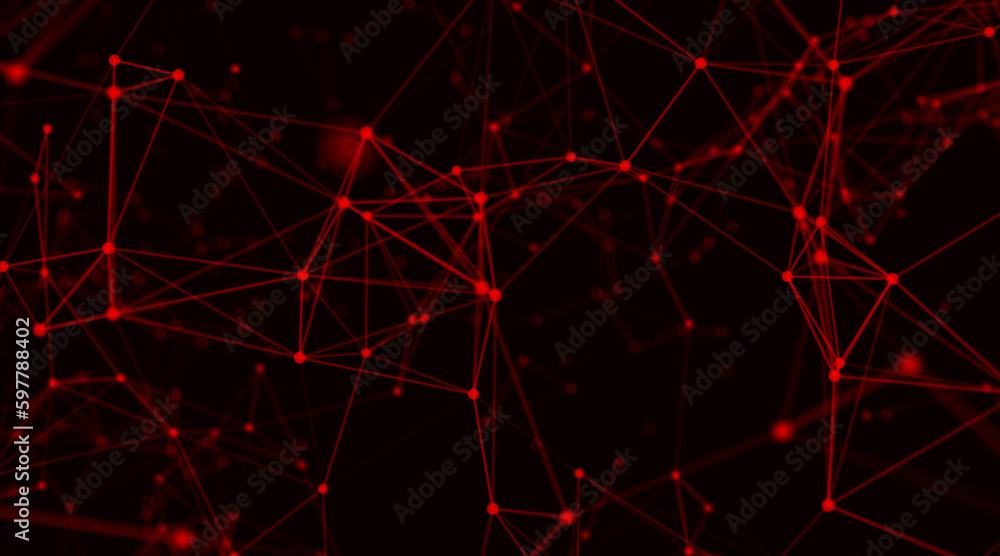 Poster plexus fantasy abstract technology. lines plexus, digital plexus of glowing lines and dots. abstract