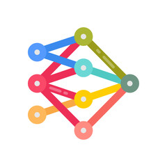Neural Network icon in vector. Illustration