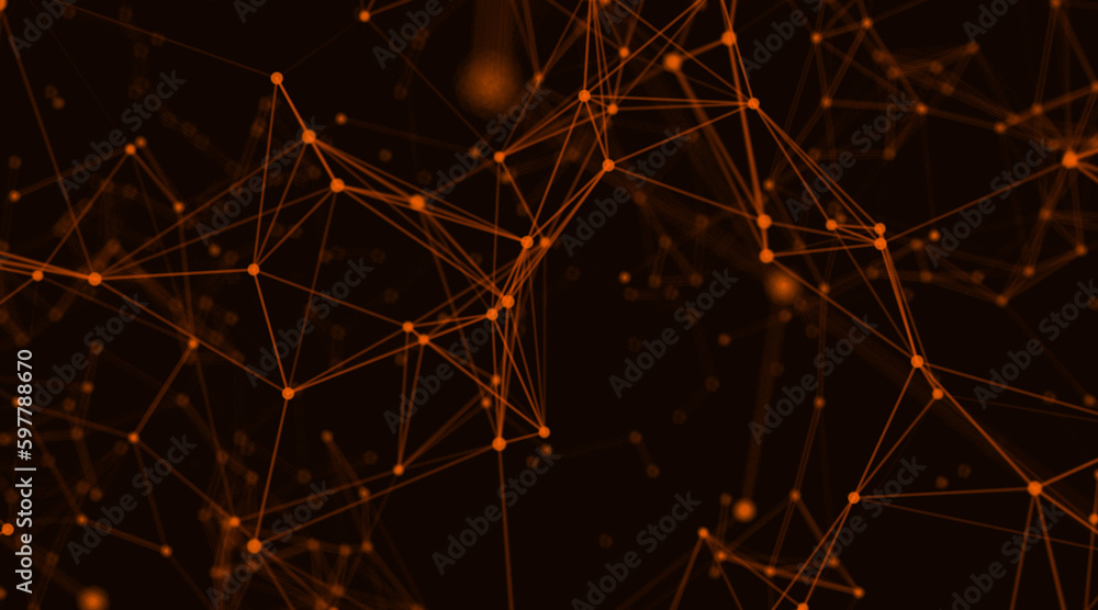 Poster connected polygons plexus vector background. plexus connection with lines and points background. abs
