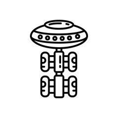 Space Elevator icon in vector. Illustration