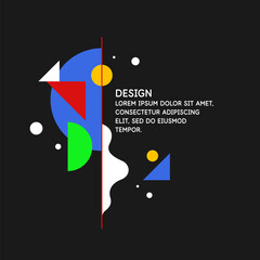 Trendy abstract background. Composition forms. Modern vector illustration