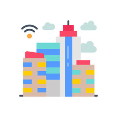 Smart City icon in vector. Illustration
