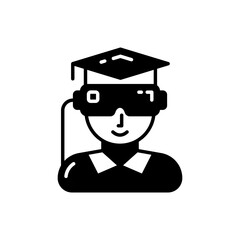 VR in Education icon in vector. Illustration