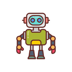 Humanoid icon in vector. Illustration